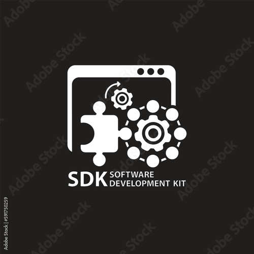 Third party integration icon. Third Party Integration Using Cloud Computing. 3rd Party API. Third-Party Verification. API and App Integration Solutions. Vector.