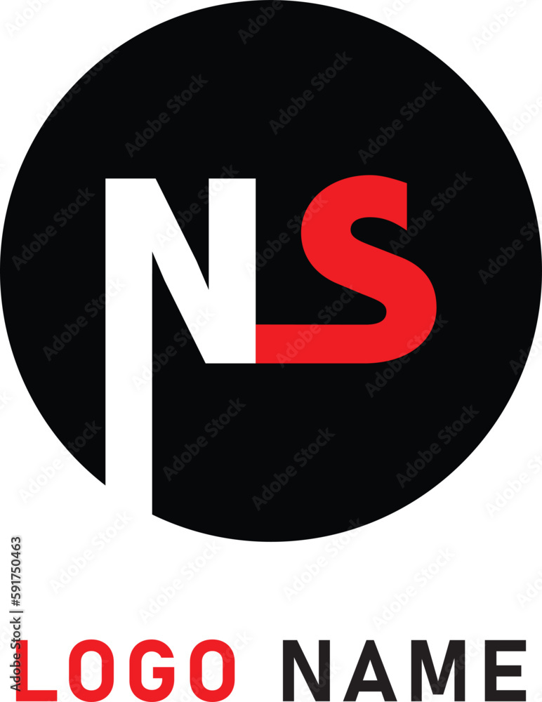 N S Logo. NS Letter Design Vector. Letter Logo. Simple Logo