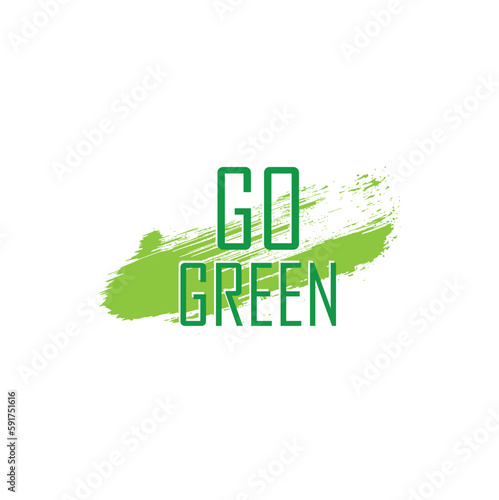 go green icon on white background	