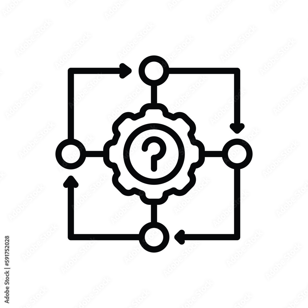 Black line icon for causes Black line icon for causes