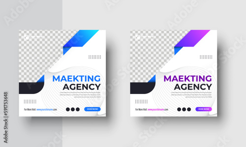 Digital Marketing Social Media Post Template, Digital marketing agency, Square Flyer Template, Digital Business Marketing Social Media Banner, digital marketing promotional post design
