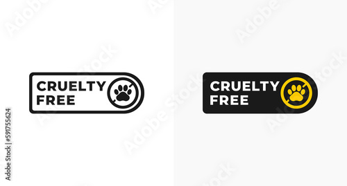 Cruelty Free Logo or Simple Cruelty Free Logo vector isolated in flat style. Cruelty Free Logo isolated for product design element. Best Cruelty Free Label for packaging design.