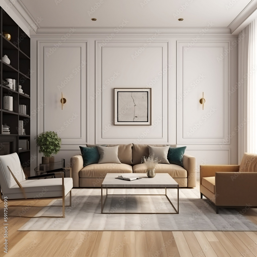 Living room Realestate Mockup Aesthetic Generative Ai Living room Realestate Mockup Aesthetic Generative Ai