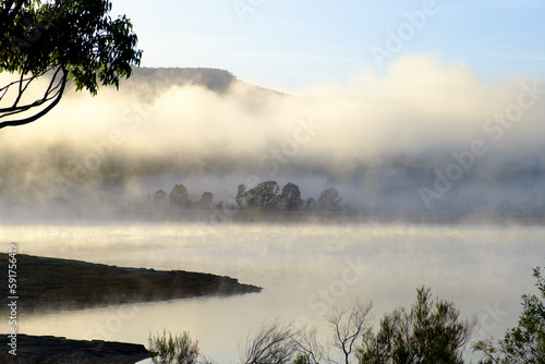 misty morning on the river
