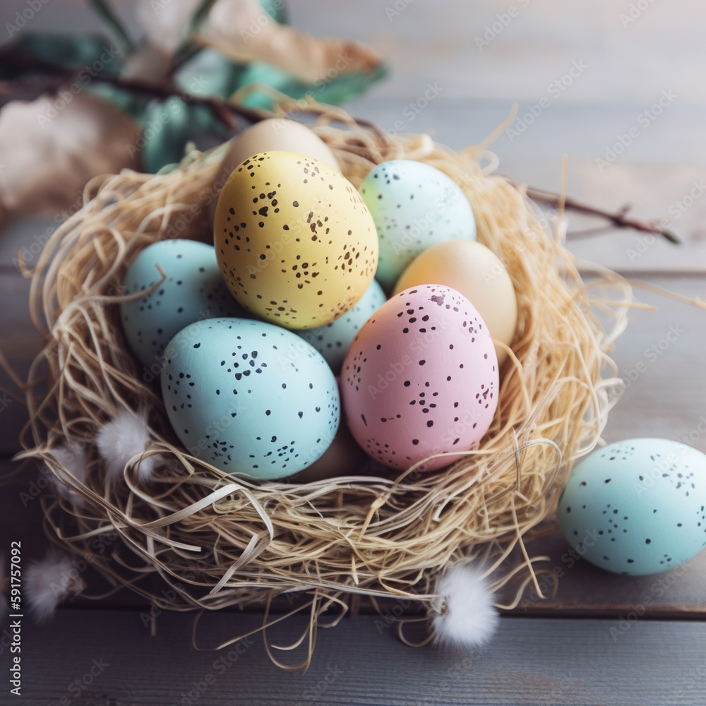 Easter Egg, digital art illustration. Generative AI Easter Egg, digital art illustration. Generative AI