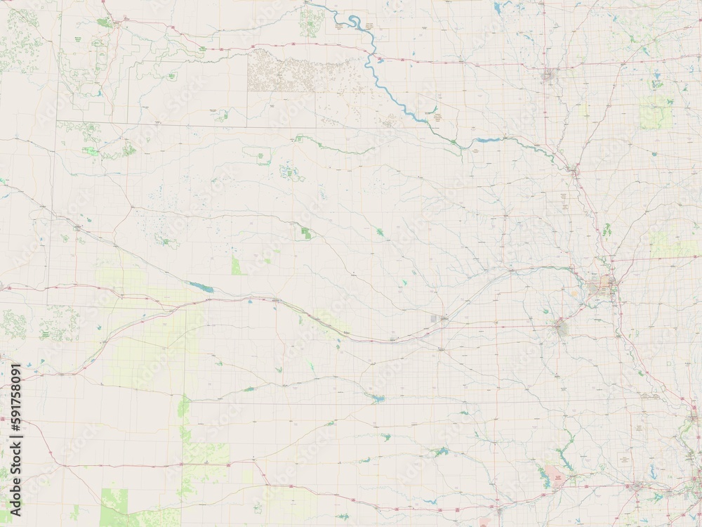 Nebraska, United States of America. OSM. No legend