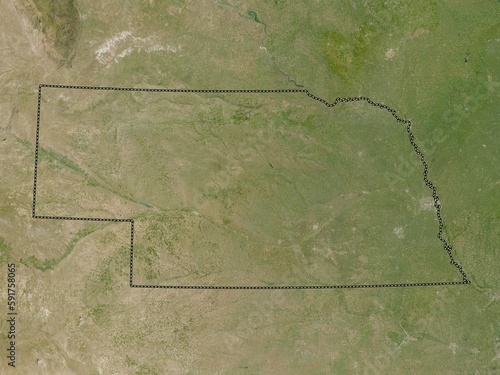 Nebraska, United States of America. Low-res satellite. No legend photo