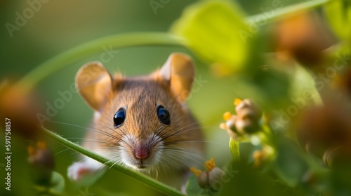 Adorable Field Mouse Close-Up