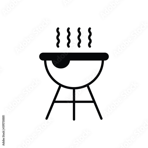 Bbq Grill icon vector stock.