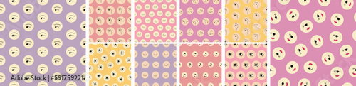 Feminine look, abstract personage, mascot design, funny face, cute icon