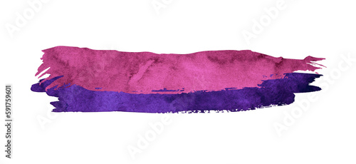 Pink and purple watercolor brush stroke design