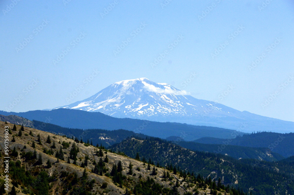 Panorama of Mount St. Helens National Volcanic Monument, Washington