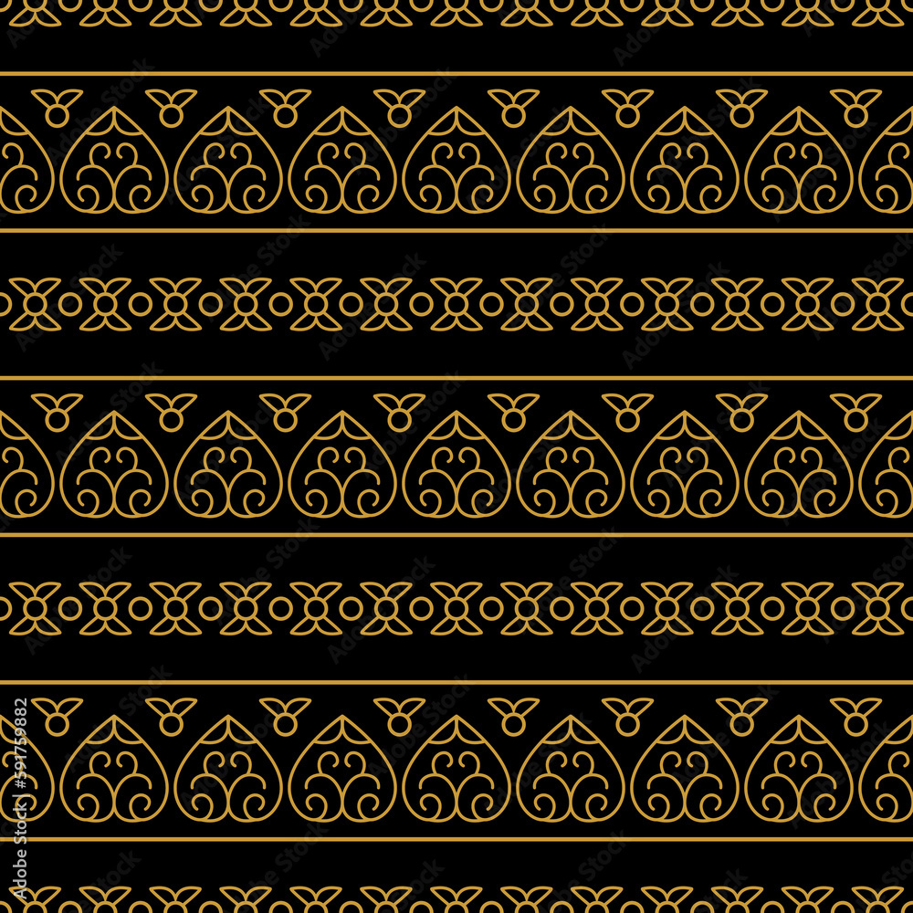 Luxury ornamental design vector with black and gold colour Luxury ornamental design vector with black and gold colour