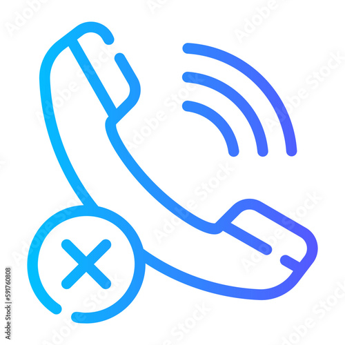 missed call gradient icon