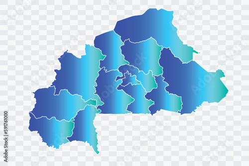 Burkina Faso Map teal blue Color Background quality files png
