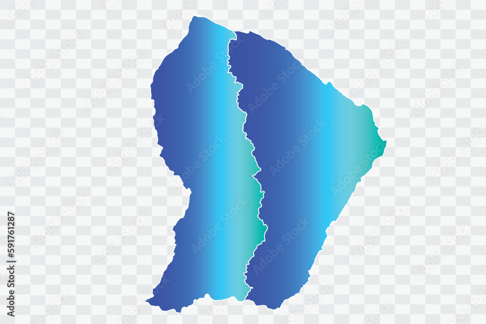 French Guiana Map teal blue Color Background quality files png