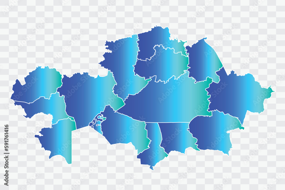 Kazakhstan Map teal blue Color Background quality files png