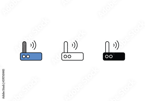 Wifi Router icon vector stock.