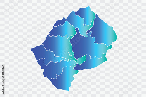 Lesotho Map teal blue Color Background quality files png