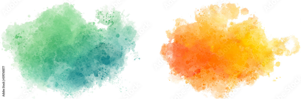 watercolor vector stains; background for title and logo - obrazy, fototapety, plakaty 