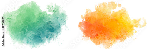 watercolor vector stains; background for title and logo