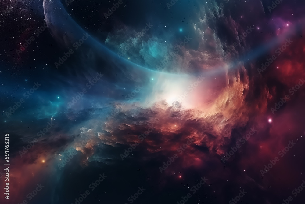 Obraz premium modern dark galaxy abstract background