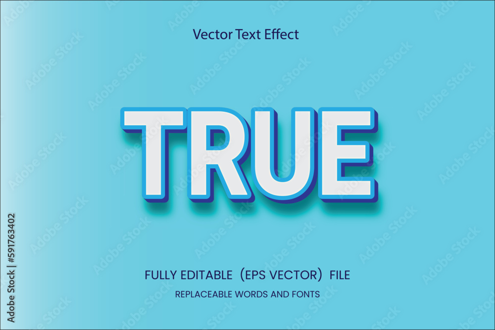 3D True Editable Text Effect Design 