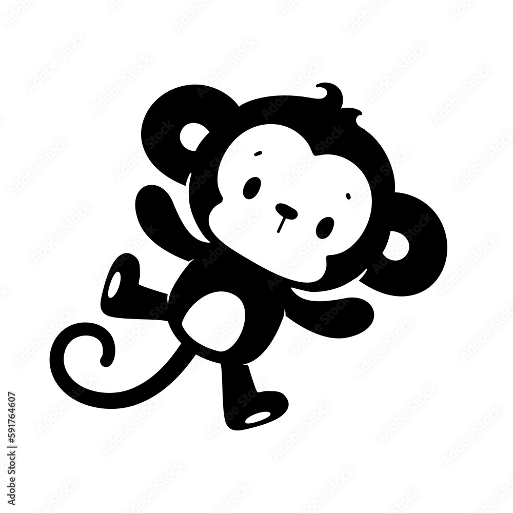 silhouette of a naughty little monkey cute animal cartoons for kids silhouette of a naughty little monkey cute animal cartoons for kids