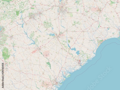 South Carolina, United States of America. OSM. No legend