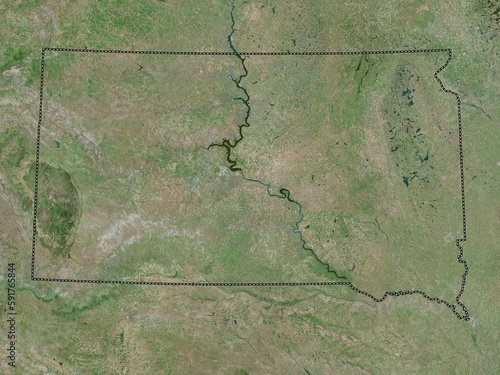 South Dakota, United States of America. High-res satellite. No legend photo