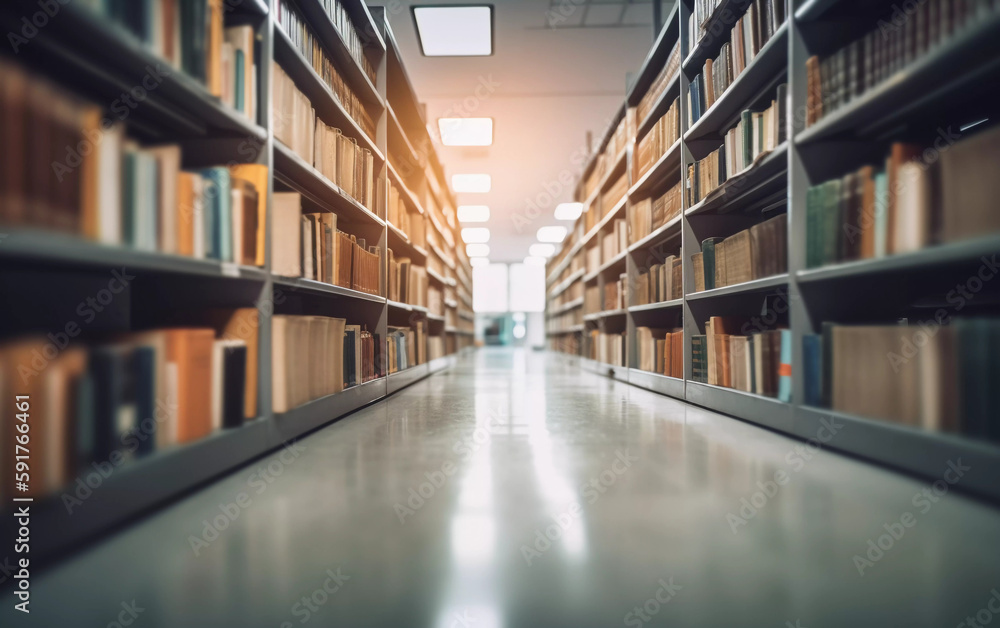 library shelves with books library shelves with books