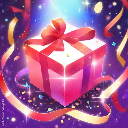 Gift box colorful festive illustration