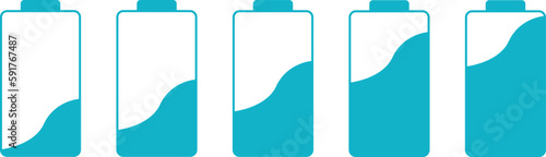 battery charge, battery charge indicator, battery icons, disassembled into convenient layers