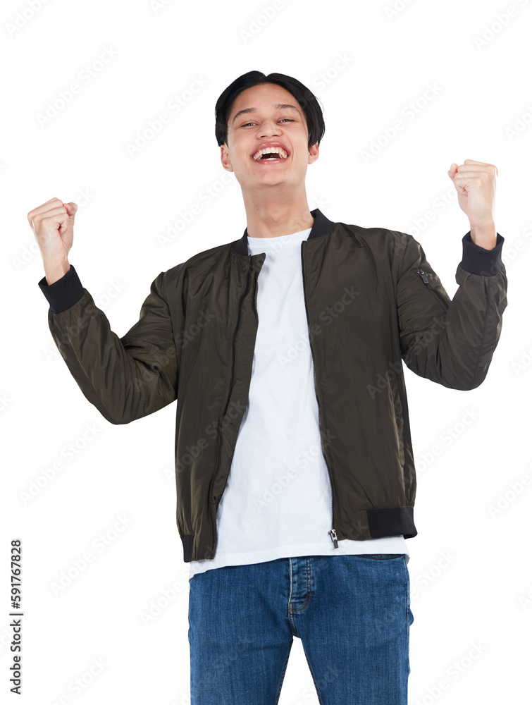 Portrait, winner and success celebration of man on an isolated, transparent png background. Winning, achievement and happy and excited male fist pump celebrating goals, targets or lottery victory Portrait, winner and success celebration of man on an isolated, transparent png background. Winning, achievement and happy and excited male fist pump celebrating goals, targets or lottery victory