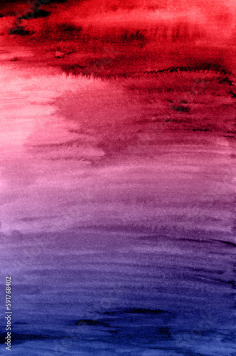 Red and blue watercolor background texture paper