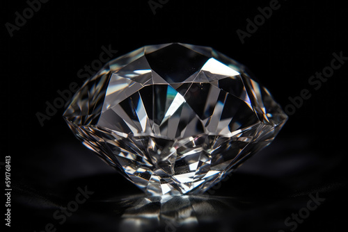 A large shining diamond  generative AI