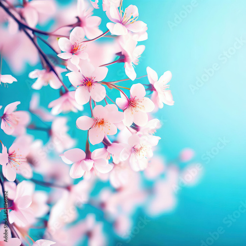 Spring sakura cherry blossom, Easter, Birthday, Mother's Day, generative ai