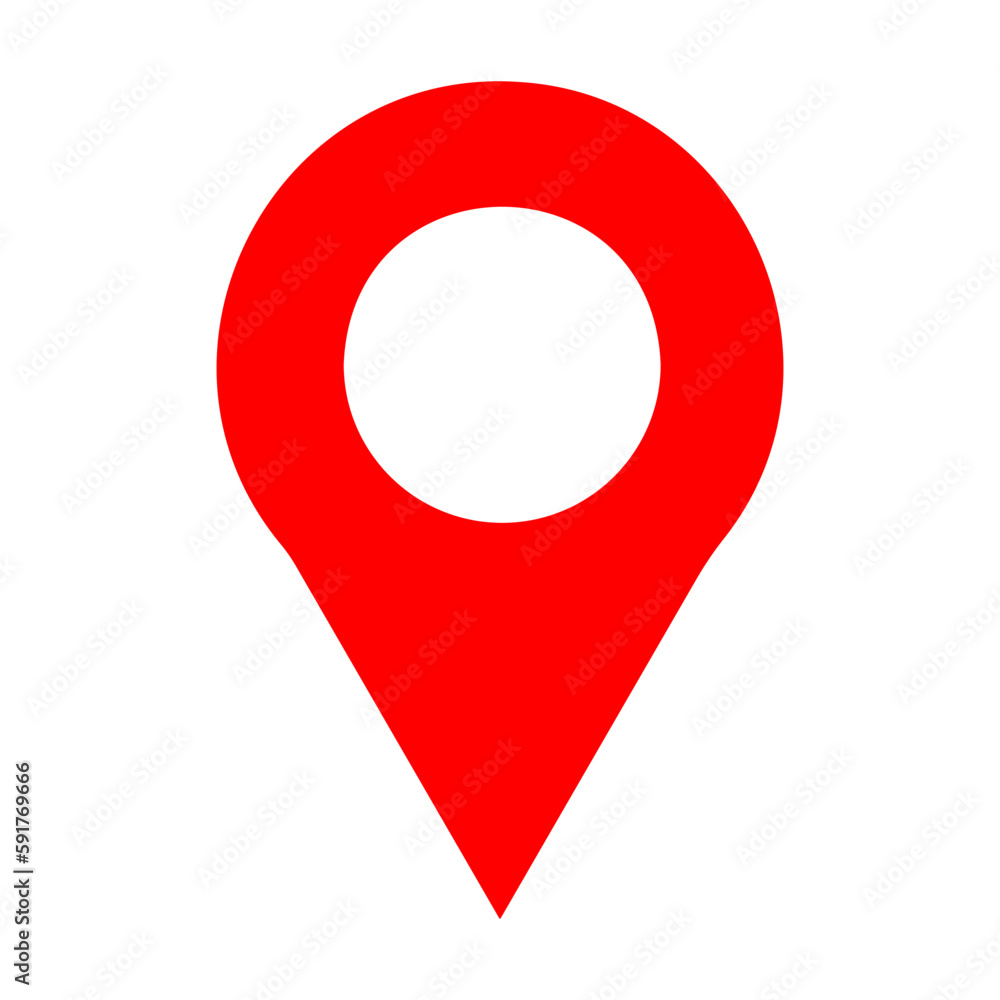 Vibrant Red Location Marker Icon Vibrant Red Location Marker Icon
