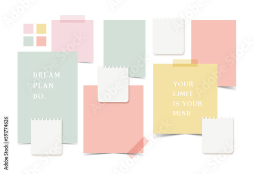 Vector photo collage template moodboard pictures grids vector illustration