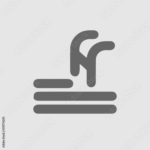 Ladder pool vector icon. Swimming flat line illustration. Simple pictogram.