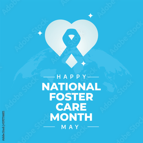 vector graphic of national foster care day good for national foster care day celebration. flat design. flyer design.flat illustration.