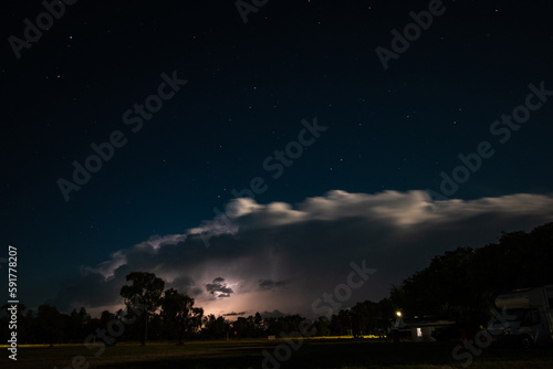 Storm clouds at night