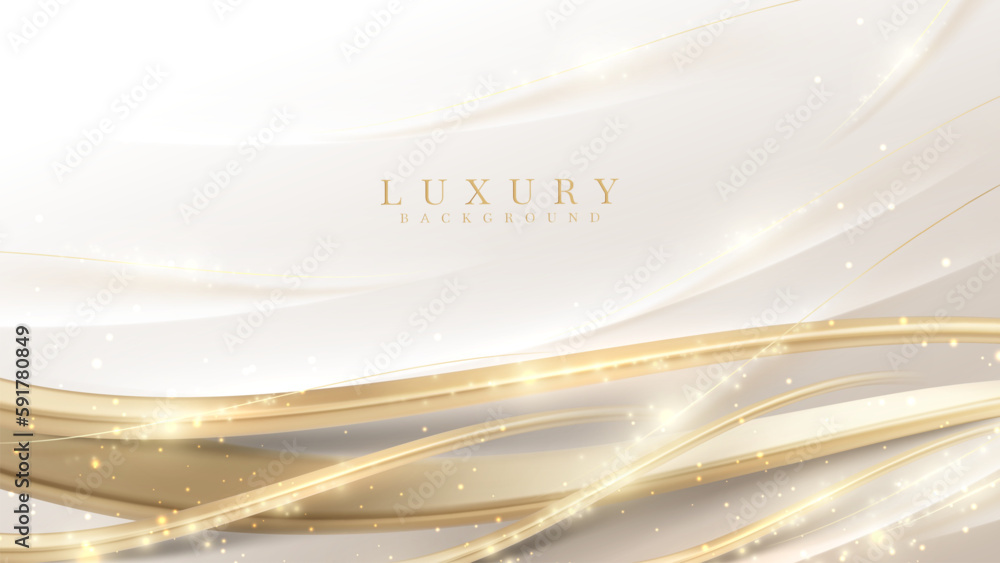 Abstract luxury white background with gold light effects. Stock Vector ...