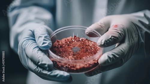Meat in a Petri Dish - Lab-Grown Meat - Generative AI