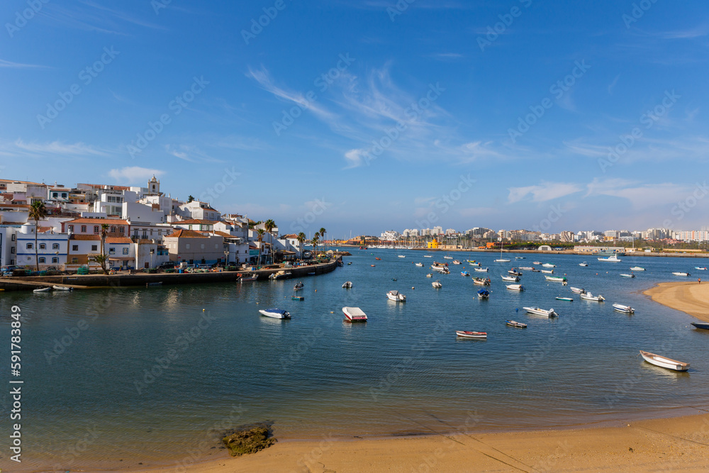 View of the village of Ferragudo