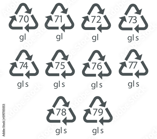 Recycling codes for glas