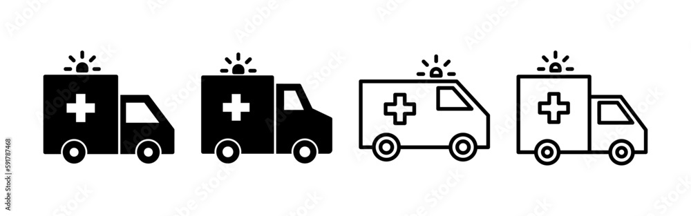 Ambulance icon vector for web and mobile app. ambulance truck sign and symbol. ambulance car Ambulance icon vector for web and mobile app. ambulance truck sign and symbol. ambulance car