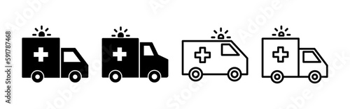 Wallpaper Mural Ambulance icon vector for web and mobile app. ambulance truck sign and symbol. ambulance car Torontodigital.ca