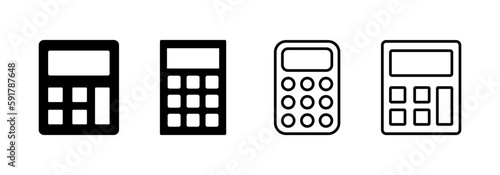 Calculator icon vector for web and mobile app. Accounting calculator sign and symbol. © Lunaraa