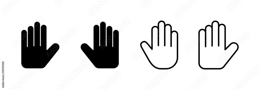 Hand icon vector for web and mobile app. hand sign and symbol. hand gesture Hand icon vector for web and mobile app. hand sign and symbol. hand gesture
